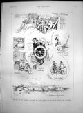 Antique Print Race America Cup Yachts Volunteer Thistle Vineyard Sound 1887