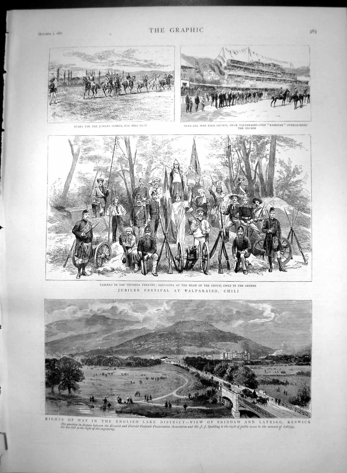 Old Lake District Skiddaw Latrigg Keswick Jubilee Valparaiso Chili 18 19th