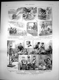 Old Print Ambulance Class Ladies Pleasure Trip Five Islands Trinidad 1887 19th