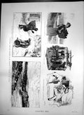 Old Print Village Othello John White Daughter Erin W Small Rest Day 1886 19th