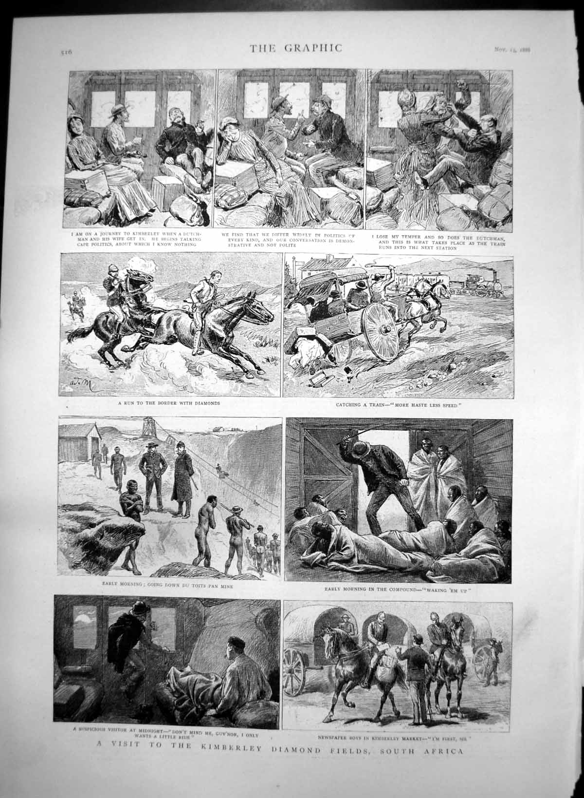 Old Visit Kimberley Diamond Fields South Africa Du Toits Pan Mine 188 Victorian