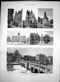Old Print Holland Amstel Bridge Crystal Palace Amsterdam Delft Hague1886 19th