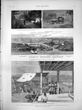 Antique Print Storming Balet Myo Bengal Infantry Fighting Upper Burma 1886 19th