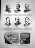 Antique Old Print Ne House Commons Wreck Ss Suffolk Lizard Head Cornwall 1886