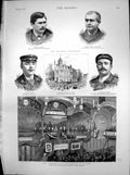 Old Antique Print Dynamite Conspiracy Conservative Conference Oxford 1887 19th