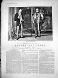 Antique Old Print Saddle Sabre Enemy Has Done This Thing Furzedon Man 1887 19th
