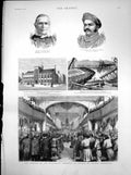Antique Old Print College Medecine University Durham Bulgarian Sobranje 1887