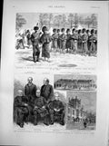 Antique Old Print Argyll Sutherland Highlanders Disestablishment Wales 1887