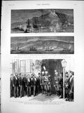 Old Print C Squadron Coast Scotland Prince Ferdinand Bulgaria Widdin1887 19th
