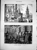 Old Coronation Czar Russia Illuminations Ball Kremlin Staircase 1883 Victorian