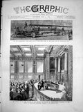 Old Ladder Truck Fires Building Institute Painters Water Colours1883 Victorian