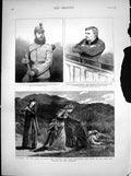 Antique Old Print Joseph Brady Murderer Dublin Colomba Drury Lane Orso 1883