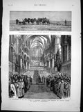 Antique Print Ploughing Camels Russia Enthronement Primate Canterbury 1883 19th