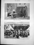 Old Print Irish Suspects Paris Frank Byrne Restoration Cetewayo King 1883 19th