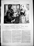Antique Old Print Like Ships Upon Sea Mrs Lucas Said Firstrate Maid Make 1883