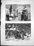 Antique Old Print Moose Creeping Nova Scotia Tomb Gambetta Family Nice 1883