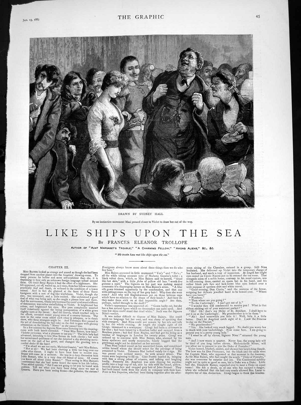 Old Like Ships Upon Sea Masi Pressed Closer Violet Draw Out Way 1883 Victorian
