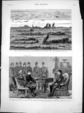 Antique Old Print Graves Transvaal French Occupation Tunis Treaty France 1881