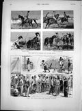 Antique Old Print Sporting Parsee Hog Hunt Life British Burmah Pilgrims 1881