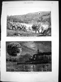 Antique Old Print Revolt Transvaal Troops Earthquakes Scio Hms Thunderer 1881