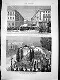 Antique Old Print Assassination Czar Russia Shrine Mine St Petersburg 1881 19th