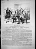 Antique Old Print Chaplain Fleet How Doctor Wrote Kitty Lord Eardsley 1881 19th