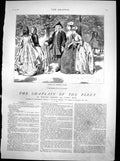 Antique Old Print Chaplain Fleet How Nancy Reckoned Company Procession 1881