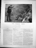 Antique Print Judgment Books W Hatherell Frank Speaks Excitedly Couple 1894
