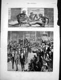 Old Antique Print Troops Candahar Removal Mr Parnell House Commons 1881 19th