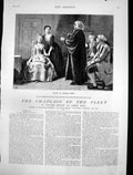 Antique Print Chaplain Fleet Charles Green Held Mrs Esthers Hand Glass 1881