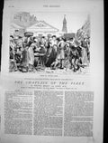 Antique Print Chaplain Fleet Charles Green Crying Butchers Buy Ladies 1881 19th