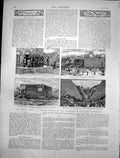 Antique Old Print Riots Benares Erection New Waterworks Ramjee Temple 1891 19th
