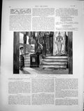 Original Old Antique Print Temple Buddhas Tooth Kandy Ceylon Ce Fripp 1891 19th