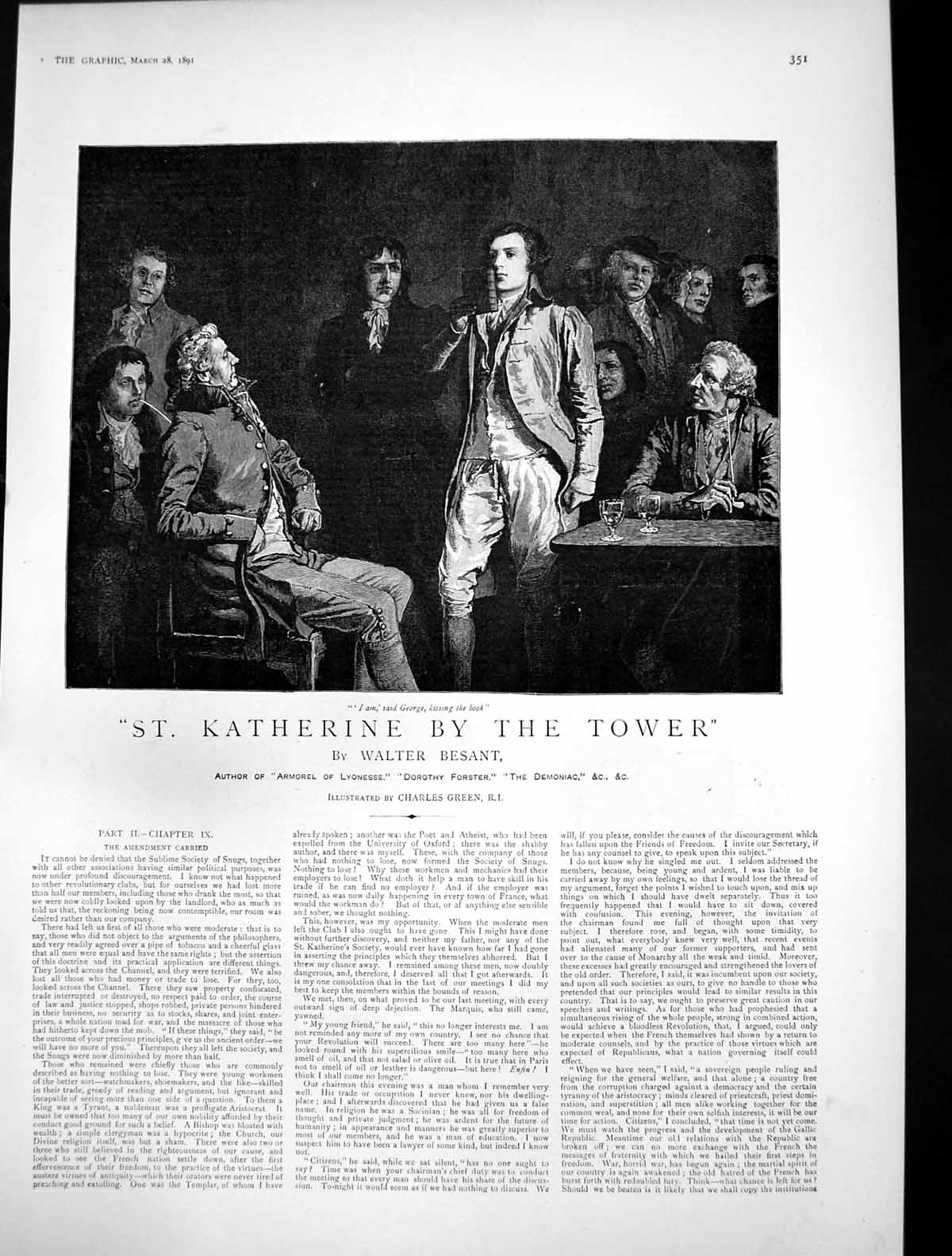 Antique Print St Katherine By Tower Amendment Carried George Kiss Book 1891