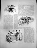 Old Antique Print Pittites Play Pathetic Part Funny Part Called Bar 1891 19th