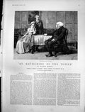 Antique Old Print St Katherine By Tower Voice Church Man Sat Down Sighed 1891