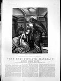 Antique Old Print That Unfortunate Marriage May Swoon Train Wendhurst 1888 19th