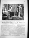 Antique Old Print That Unfortunate Marriage Lady Rose Mrs Dormer Smith 1888