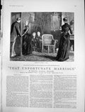Antique Old Print That Unfortunate Marriage Mrs Dormer Smith Owen May 1888 19th