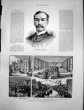 Old Antique Print C T Ritchie Mp Northern Central Hospital Holloway 1888 19th