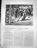 Antique Print Saddle Sabre William Small Buried Knife Furzedons Chest 1887 19th
