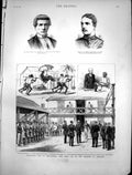 Antique Old Print Madagascar Visit Rear Admiral Gore Jones Gov Tamatave 1880