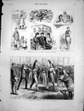 Antique Old Print Rustic Cricket Match German Students Duel Gottingen 1880 19th