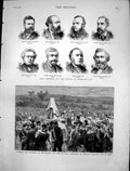 Antique Print Monument Crew Hms Eurydice Shanklin Cemetery Isle Wight 1880 19th