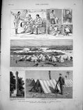Antique Print Nile Expedition Lord Wolseleys Staff Cataract Wady Halfa 1884
