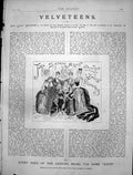 Antique Old Print Advert Louis Velveteen Fashionable Material Seven Ages 1884