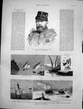Old Print William Duke Brunswick Nile Expedition 1St Sussex Regiment 1884