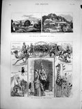 Old Print Duke Connaught India Herne Dale Happy Valley Trooper Future1884 19th