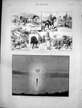 Antique Old Print Midnight Sun North Cape Himalayas Hill Belle Olympus 1884