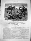 Old Print From Post Finish Death Squire Dancing Master Falls Gerald 1884 19th